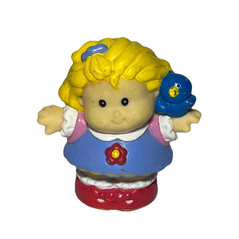 Fisher-Price Little People Sara Lynn 2001 Blond Girl Bluebird Backpack